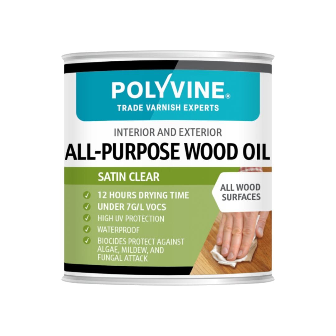 Polyvine Wood Oil UV-Protect Zijdemat pot – houtolie met UV-bescherming