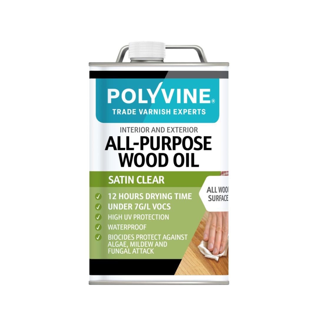 Polyvine Wood Oil UV-Protect Zijdemat – buitengebruik houten gevelbekleding