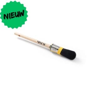 Ronde patentpuntkwast met zwarte haren – NIVEAU Patentpuntkwast Zwart