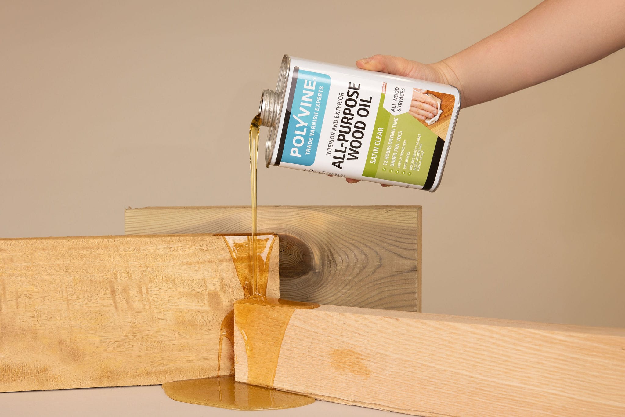 Polyvine Wood Oil UV-Protect Zijdemat – binnengebruik meubel zijdezacht afgewerkt