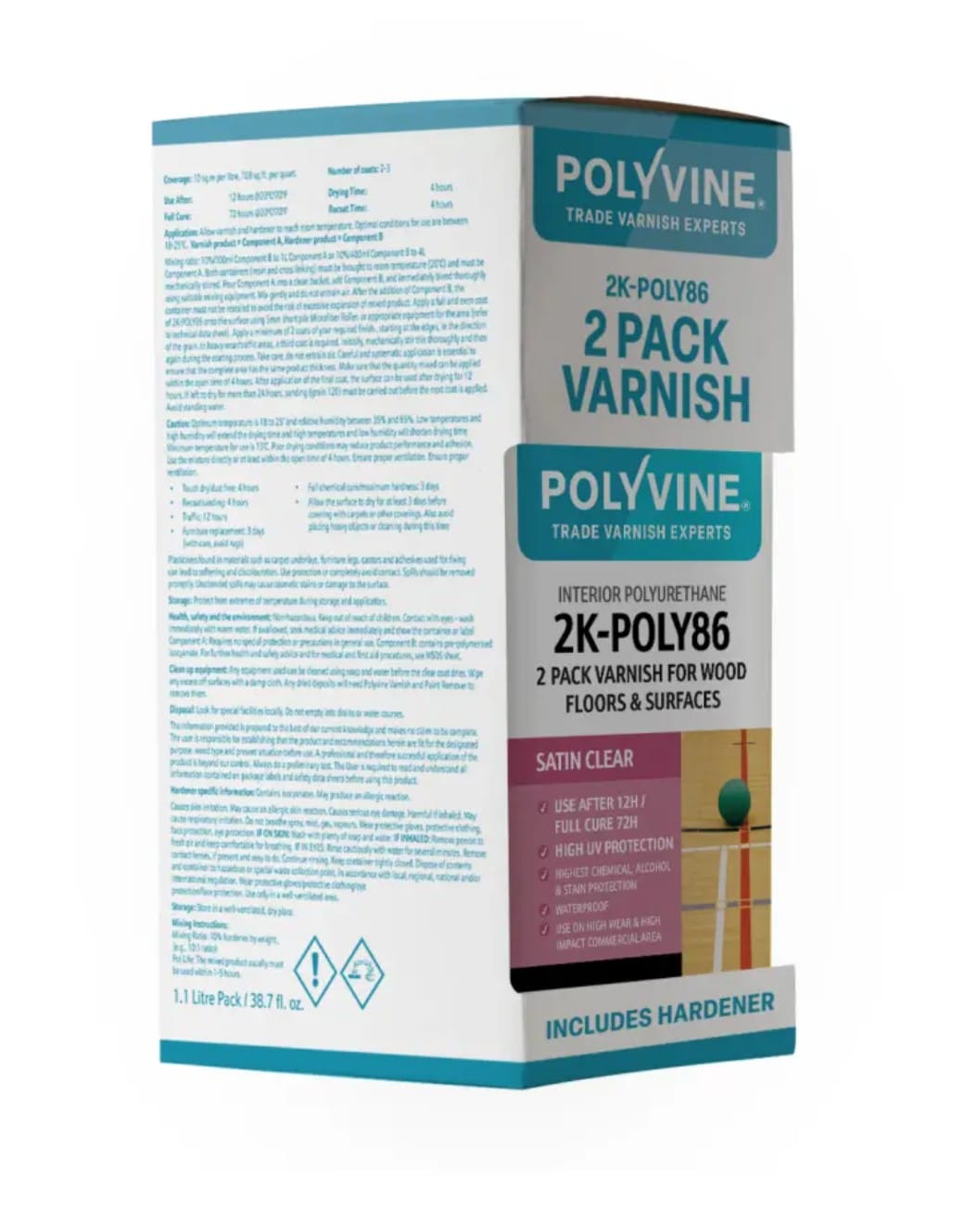 Polyvine 2K-POLY86 Polyurethaan Vernis & Verharder - Afbeelding 4