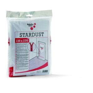 Schuller Stardust afdekfolie deur met rits voor stofafscherming
