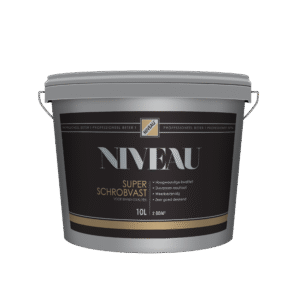 Niveau Super Schrobvast – matte, isolerende muurverf wit